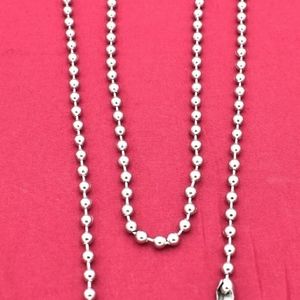 Stainless steel ball chain w military clasp. ANY SIZE! HANDMADE